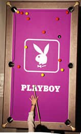 Pool Table with Playboy Branding